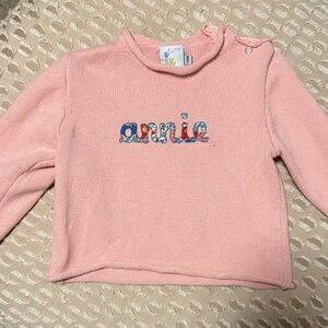 Annie Rollneck Appliqué Sweater